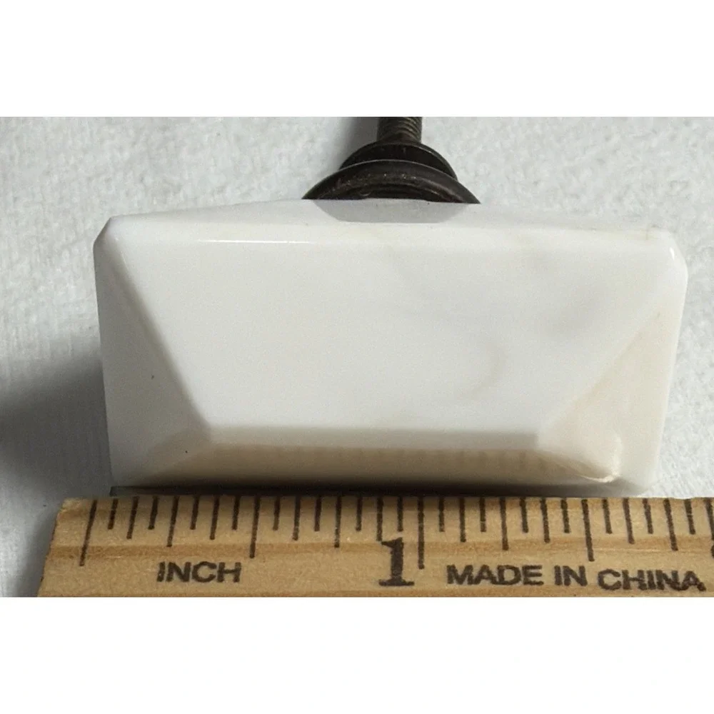 Lot Of 3 New Hobby Lobby Modern White Stone Look 2in Drawer Knobs Pulls